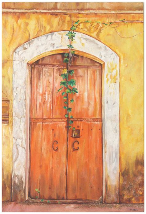 Oil Painting On Canvas Old Door In Goa Imagicart