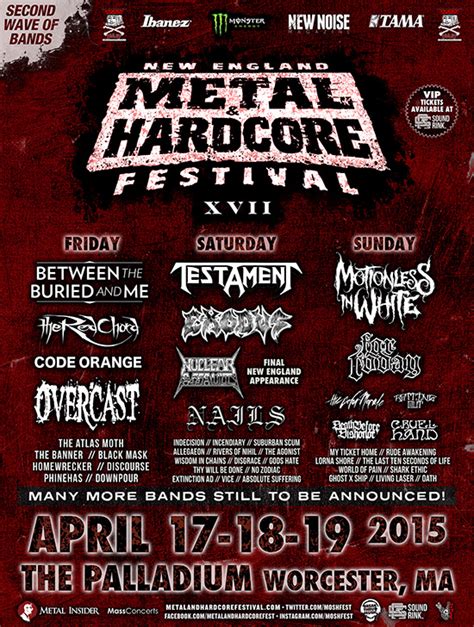 New England Metal And Hardcore Festival Announce Additional Acts The