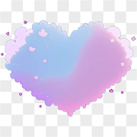 Scarica Nuvola A Forma Di Cuore Con Stelle E Piccoli Cuori Pngs Online