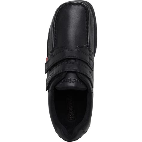 Buy Kickers Junior Boys Fragma Strap Leather School Shoes Black