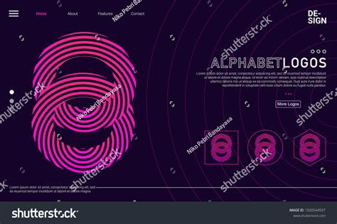 Vector Modern Abstract Font Alphabet Logo Stock Vector Royalty Free 1500544937 Shutterstock