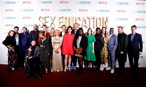 Photo Tous les acteurs de la série Netflix Sex Education pour la première de la saison