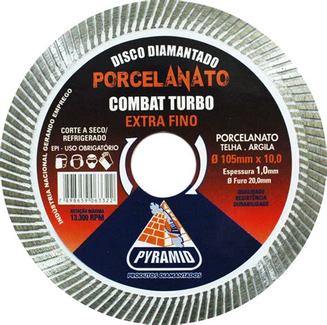 Disco Diamantado Porcelanato Combat Turbo Extra Fino Corte A Seco