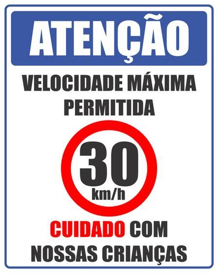 Placa Condom Nio Velocidade Maxima Kmh X Cm V Shop Placa De