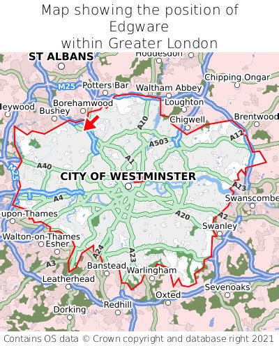 Where is Edgware? Edgware on a map