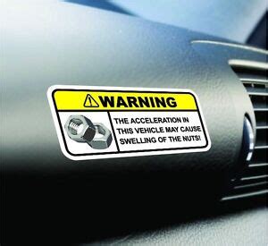 Funny Swelling Nut Warning Sticker Set Vinyl Decal Jdm Car Decal Dope