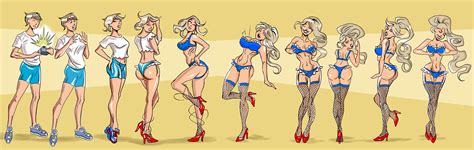 Beauty in Blue (MTF/TGTF; Bimbofication/Bimbo TF) by randomnicity7