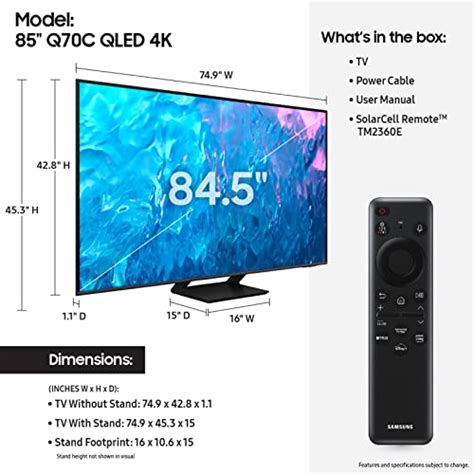 Samsung 85 Inch Class Qled 4k Q70c Series Quantum Hdr Dual Led Objec