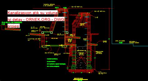 Kanalizasyon At K Su Yoluna Iyi Detay Dwg Projesi Autocad Projeler