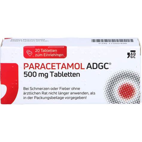 Paracetamol Adgc Mg Tabletten St