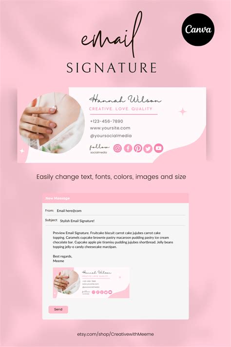 Create Stylish And Professional Looking Email Signature With This Template In A Short Time