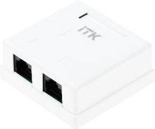 Розетка ITK (CS2-1C5EU-22) настен.RJ45 2 кат.5E UTP бел. (упак.:1шт ...