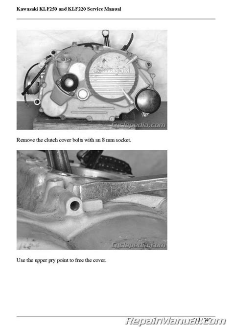 Kawasaki Bayou 220 250 KLF220 KLF250 Printed Cyclepedia ATV Service Manual