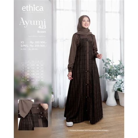 Jual Gamis Ethica Ayumi Terbaru Gamis Ethica Original Baju