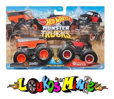 Hot Wheels Monster Trucks Vw Drag Bus Beetle Demolition