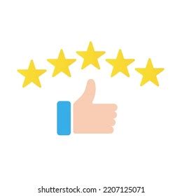 Star Rating Reviews Thumbs Likes Vector Stock Vector Royalty Free