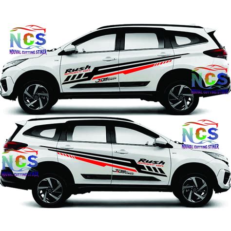 Jual New Promo Sticker Stiker Mobil Toyota Rush Gr Sport Stiker List