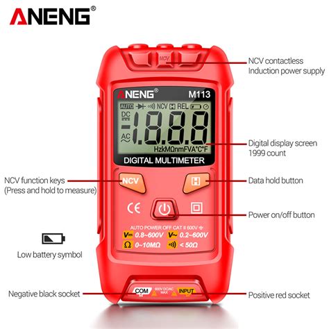 Aneng Digital Multimeter Portable Ncv Non Contact Count V