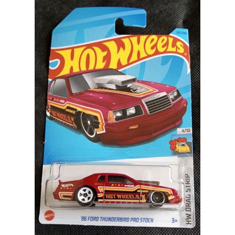 Hot WHEELS 86 FORD THUNDERBIRD PRO STOCK RED Shopee Philippines