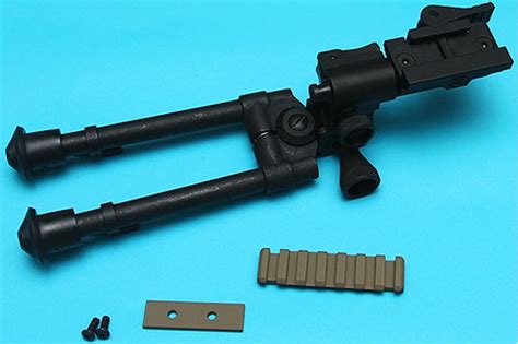 Specwarfare Airsoft. G&P Reinforced Long Bipod with DMR Rail (Sand)