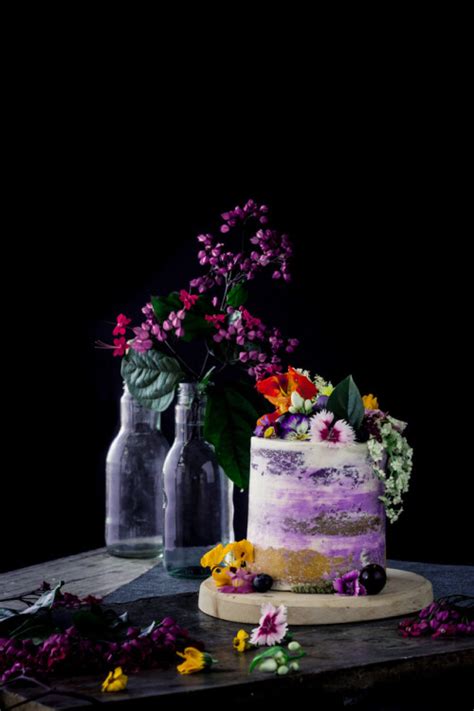 BLUEBERRY CAKE WITH LEMON CURD OMBRE NAKED Sweet Tooth Girl