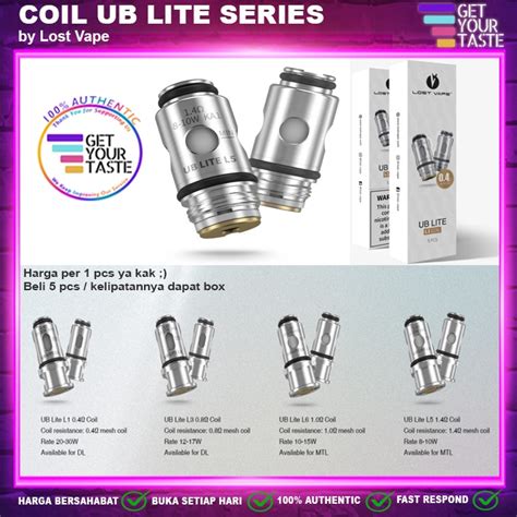 Jual Coil Lost Vape Ub Lite Series Authentic By Lostvape Coil Ursa