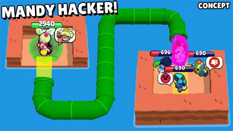 Mandy Hacker Vs Unlucky Noobs Team 😂 In Brawl Stars Glitches And Funny