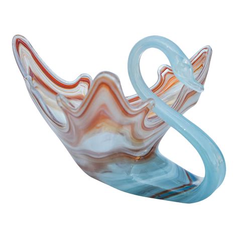 Murano Glass Swan Bowl Chairish