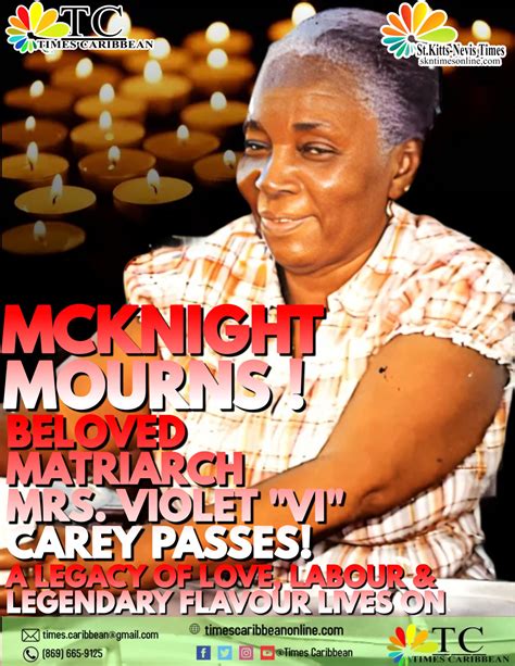 MCKNIGHT MOURNS: BELOVED MATRIARCH MRS. VIOLET “VI” CAREY PASSES—A