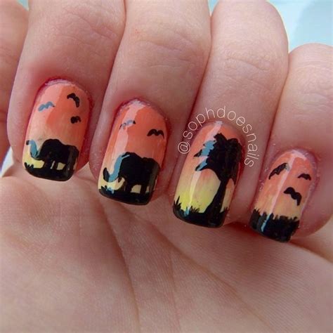 Nailpolis Museum Of Nail Art Africa Sunset By Sophdoesnails Sophie