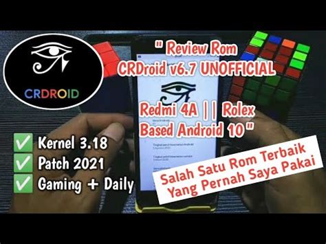 Rekomendasi Rom Buat Redmi 4A Review Rom CRDroid V6 7 UNOFFICIAL Di