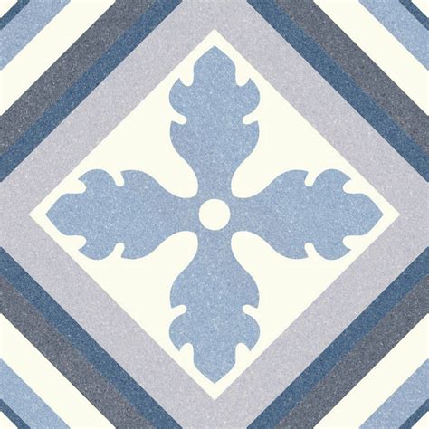 Carrelage Carreaux De Ciment Laos Bleu Tropez X Cm Leroy Merlin