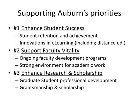 PPT - Enhancing Student Success through Innovative Programs at Auburn
