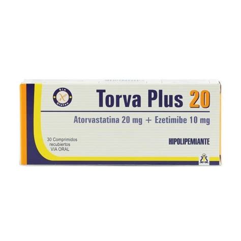 Torva Plus 20 Mg Caja X 30 Comp Farmatotal