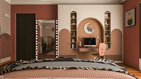 Modern Girls Bedroom on Behance