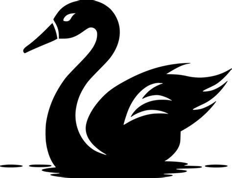 Premium Vector Swan Minimalist And Flat Logo Vector Illustration