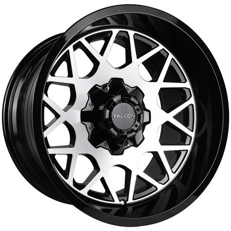 Falcon Off Road F3 Gloss Black With Machined Spoke Faces 20x10 24mm