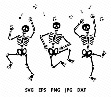 Skeleton Svg Funny Dancing Skeleton Svg Bones Bundle Halloween