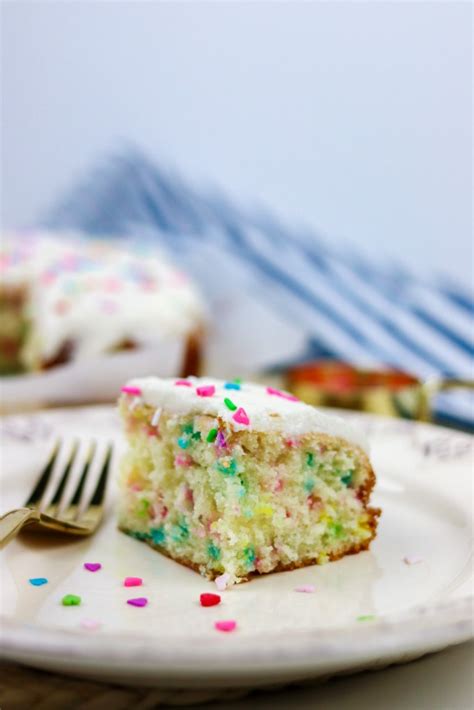 Easy Funfetti Sheet Cake Fluffy And Moist Upstate Design Studio