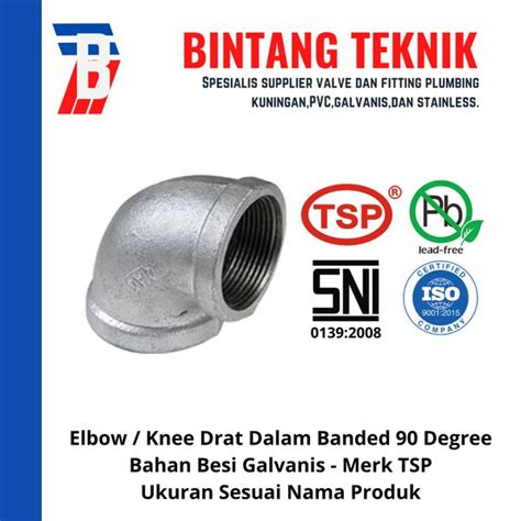 Jual Elbow Knee Inch Besi Galvanis Tsp Derajat Di Lapak Toko