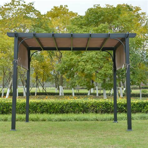 Outsunny Pavillon 3x3m Pergola Mit Einstellbarem Stoffdach UV