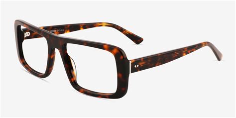 Elapso Rectangle Brown Tortoise Glasses For Men Eyebuydirect