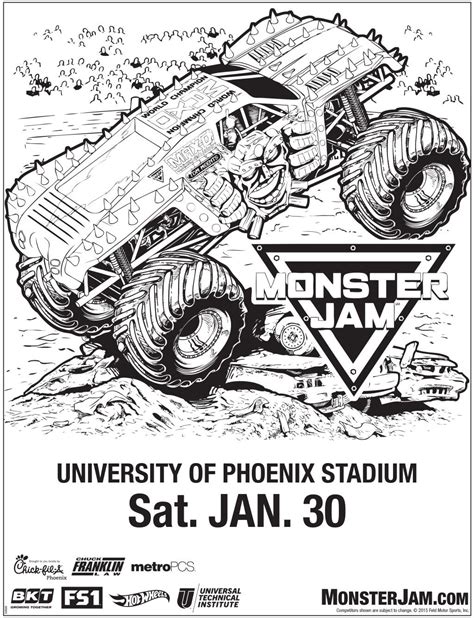 Monster Jam Logo Coloring Pages