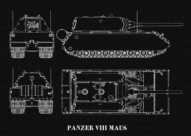 'PANZER VIII MAUS' Poster by Blueprint Expert | Displate in 2022 ...