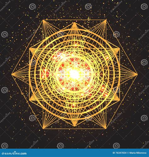 Magic Geometry Sign Abstract Sacred Geometry Stock Vector