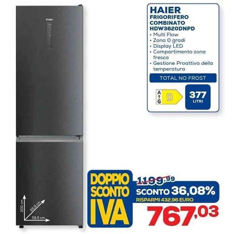 Haier Frigorifero Combinato Hdw Dnpd Offerta Di Euronics