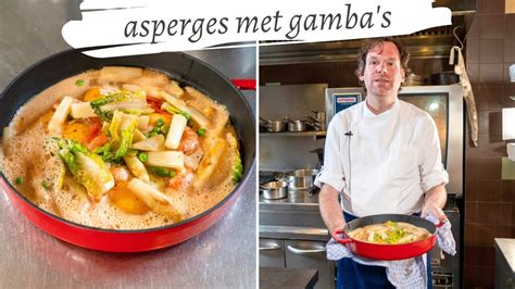 Koken Met Rik De Jonge Asperges Met Gamba S En Gebakken Ei YouTube