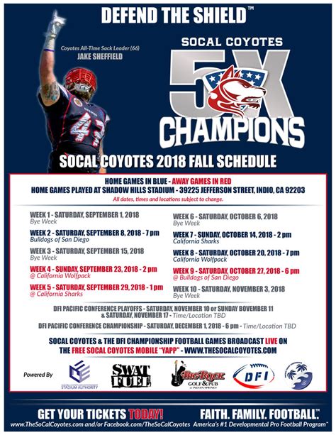 2018-coyotes-schedule - The SoCal Coyotes