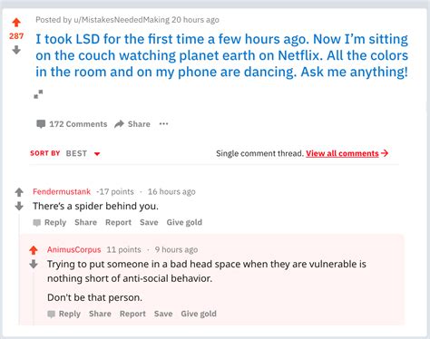 Bros Don T Let Bros Fuck Up Someone S LSD Trip R HumansBeingBros