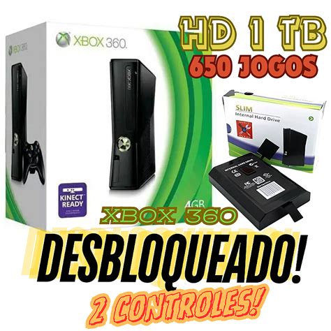 Xbox Desbloqueado Controles Hd Terabyte De Jogos